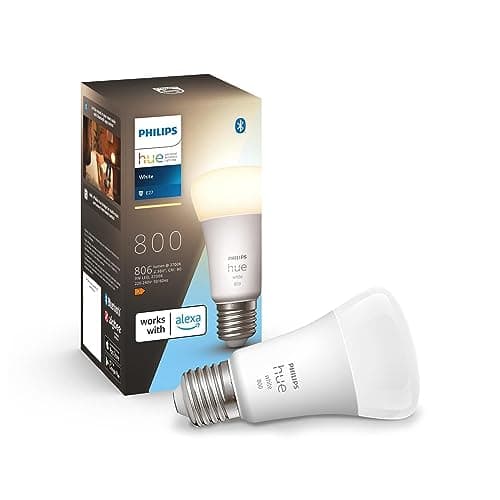 Image of Philips Hue White A60 Smart LED Light Bulb [E27 Edison Screw] for Home Indoor Lighting with Amazon Echo and Alexa