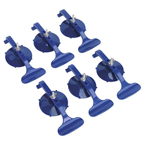 Image of Sealey Suction Clamp Set, 81mm x 258mm x 193mm, Blue, 6 Pieces - RE006