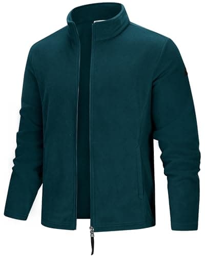 Image of TOG24 Revive Mens Fleece Jacket Outdoor Microfleece Jackets with Full-Zip Lightweight & Warm, Anti-Pill Fabric for Hiking Trekking Camping Sport Dark Turquoise M