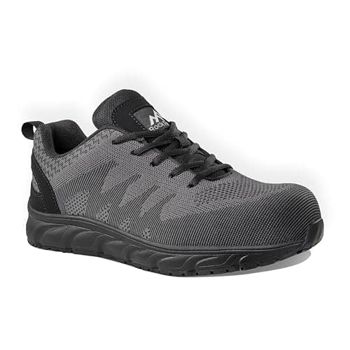 Image of Rock Fall ProMan Atlanta Safety Trainer Fibreglass Toe Cap Boot Unisex, Full-Grain Water Repellent Safety Boots, SRC Slip Rated Work, Breathable and Vegan Friendly UK 8