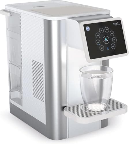 Image of Aqua Optima Aurora Instant Chilled Filtered Water Dispenser with 12 Evolve Filters - Reduces Limescale, Microplastics, Chlorine & More - Worktop 3.8L Cold Water Machine for Home & Office