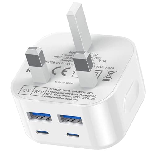 Image of USB C and USB Plug UK Fast Charge,40W Multi USB Plug Fast Charger 20W Dual USBC Power Adapter i Phone Apple Type C Plugs with USB Port Head for iPhone 17 16 15 14 13 12 11 Pro Max Plus iPad 10th A16