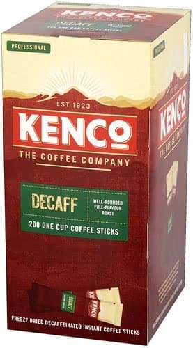 Image of Kenco Decaffeinated Freeze Dried Instant Coffee Sticks, 1.8g, Pack of 200