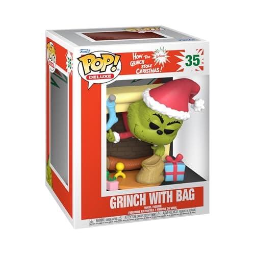 Image of Funko Pop! Deluxe: HtGSC - the Grinch With Bag - How the Grinch Stole Christmas - Collectable Vinyl Figure - Gift Idea - Official Merchandise - Toys for Kids & Adults - Movies Fans