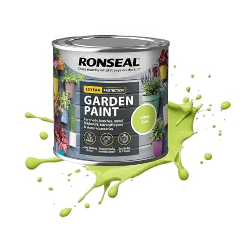 Image of AOC24 2.5L Garden Paint Lime Zest, Water Based Outdoor Paints, Long Lasting Weather Resistant, Fast Drying Color for Wood, Bricks, Pots, Anti Crack Peeling DIY Paint (Lime Zest, 2.5 L)