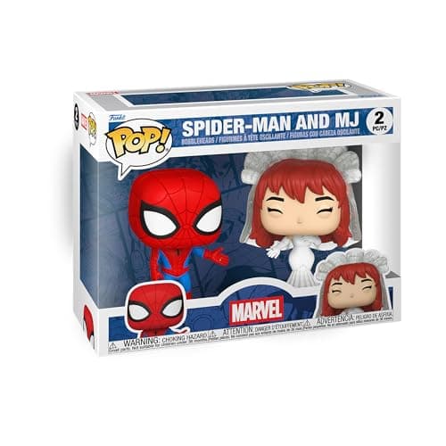 Image of Funko POP! Marvel: Superhero Couples - Spider-Man & MJ - 2 Pack - Marvel Comics - Collectable Vinyl Figure - Gift Idea - Official Merchandise - Toys for Kids & Adults - Superheroes Fans