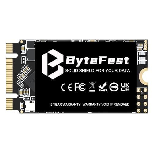 Image of ByteFest SSD 256GB M.2 2242 NGFF SATA III 6 Gb/s Internal Solid State Drive(22x42mm), High Performance, 3D NAND, Upgrade storage for laptop and desktop