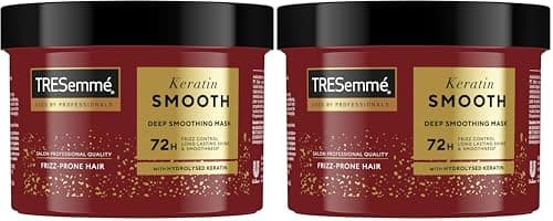 Image of TRESemmé Keratin Smooth Deep Smoothing Mask rinse-out hair treatment with hydrolysed keratin for soft, shiny, frizz-free hair 440 ml (Pack of 2)