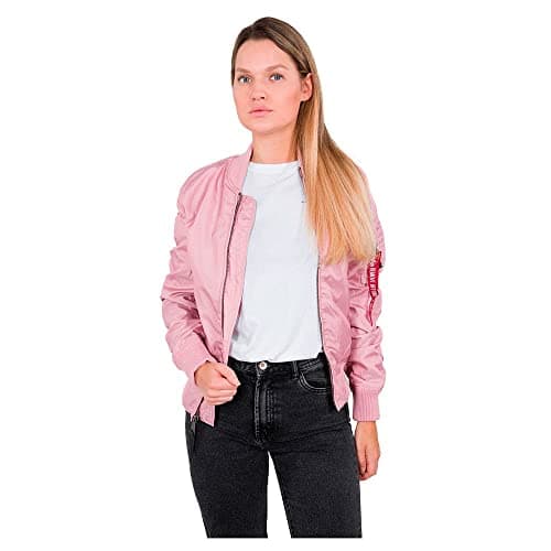 Image of Alpha Industries MA-1 TT Bomber Jacket for Ladies Silver Pink