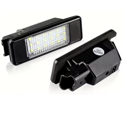 Image of Car Error Free LED Number License Plate Light Compatible For Peugeot 106 1007 207CC 307 308 3008 406 508 607 6000K WaterProof Rear License Plate Lamp Compatible For Citroen C2 C3 C5 C5 C6 C8 Pack 2
