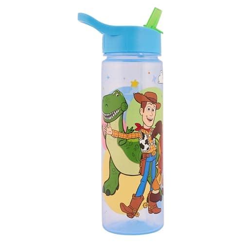 Image of Disney Toy Story Water Bottle by Polar Gear With Flip Up Straw, 600ml, BPA Free, Recyclable, Featuring Woody, Bullseye, Jessie, Buzz Lightyear and Rex