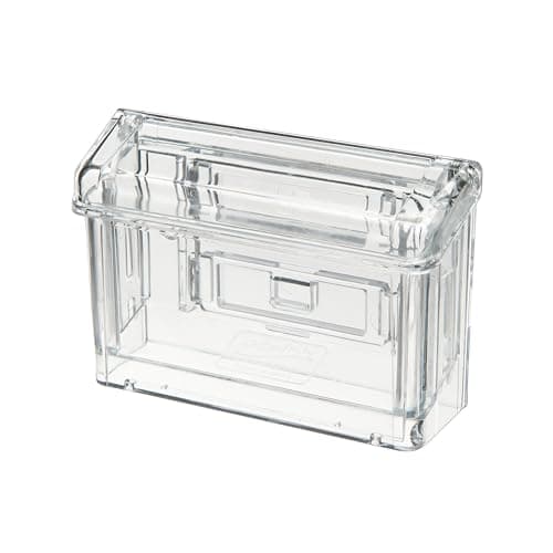 Image of Deflecto Wall Mounted Outdoor 'Grab a Card' Business Card Holder Clear