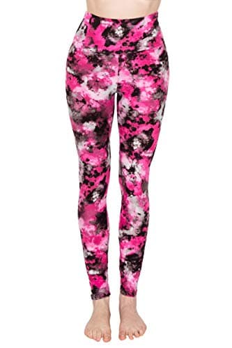 Image of ALWAYS Women's Print Pattern Leggings - Premium Soft Stretch Peach Skin Yoga Pants, 1910bkpi, One Size Plus