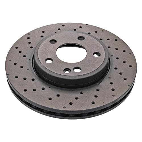 Image of febi bilstein 44188 Brake Disc Set (2 Brake Disc) front, perforated / internally ventilated, No. of Holes 5