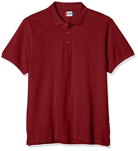Image of Clique Men's Classic Lincoln Polo Shirt, Burgundy, X-Small