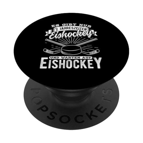 Image of 2 seasons: Ice Hockey & Waiting Ice Hockey Humor PopSockets Adhesive PopGrip