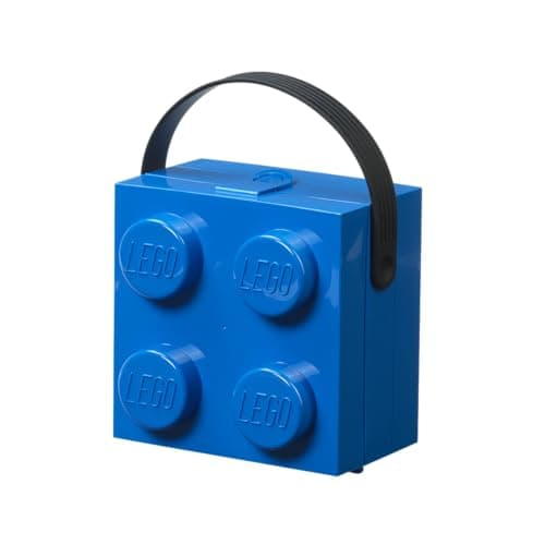 Image of LEGO Lunch Box with Handle Blue - Portable Lunch Box for Kids & Adults, Food Storage Container with Lid, Dishwasher Safe, 2.1L, lunch bag, snack box