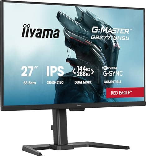 Image of iiyama G-Master GB2771UHSU-B1 27 inch 144Hz 4K 3840x2160, 0.8ms, AMD FreeSync Premium/NVIDIA G-SYNC Compatible, 2x HDMI 2.1,1 x DisplayPort, HAS