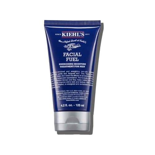 Image of Kiehl's Facial Fuel Moisturiser for Men, Energising Daily Men's Face Cream with Caffeine, Vitamins and Chestnut Extract that Contain Antioxidants to Help Reduce Dullness, (Full Size or Bundle)