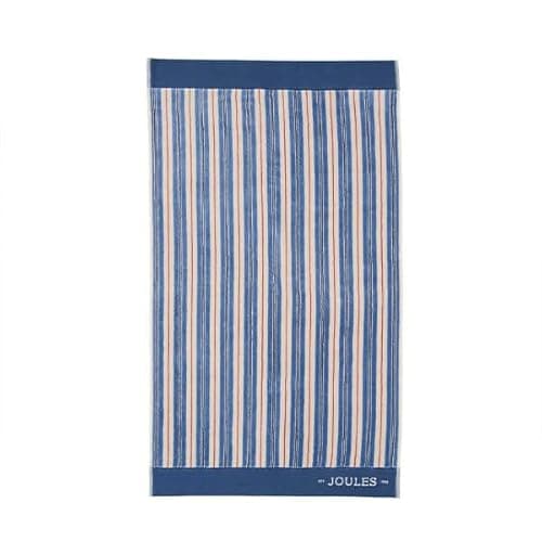 Image of JOULES Grove Stripe Bath Towel Blue