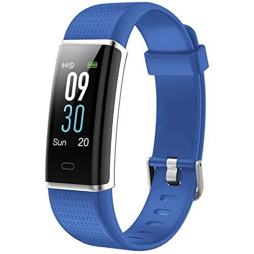 Image of Aquarius IP68 Waterproof Bluetooth Fitness Tracker with Heart Rate Monitor and Step Counter - Blue