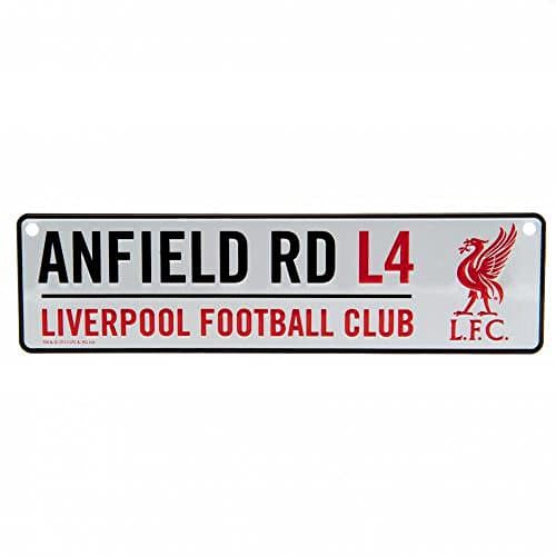 Image of Official Liverpool FC Metal Window Sign (26 x 7cm)
