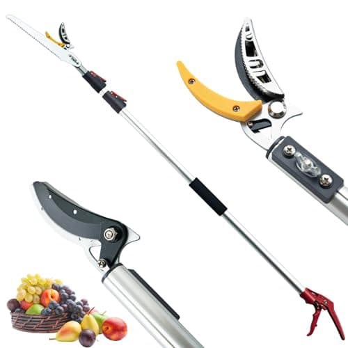 Image of FLORA GUARD 1.4-3m Extendable Long Reach Pruner - Long Reach Pole Saw, Telescopic Fruit Picker, Long Reach Telescopic Tree Pruner - Lightweight Tree Trimmers