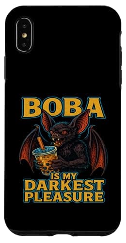 Image of Boba Is My Darkest Pleasure Bat Design Case for iPhone XS Max