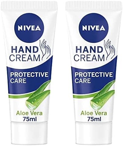 Image of NIVEA Soothing Care Aloe Vera Hand Cream (75ml), 24H Moisturising Hand Cream for Dry Cracked Hands, Non-Greasy, Fast-Absorbing Formula Soothes Skin (Pack of 2)