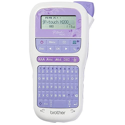 Image of Brother PT-H200 P-Touch Label Printer for Crafts, Handheld, QWERTY Keyboard, Labels up to 12mm, Includes Gold on White Tape Cassette