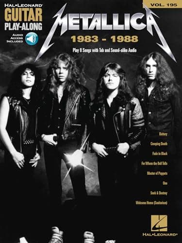 Image of Metallica: 1983-1988 – Guitar Play-Along Volume 195 | Tablature Songbook with Online Audio | Play Iconic Metallica Songs with Backing Tracks | Includes Master of Puppets, One and More