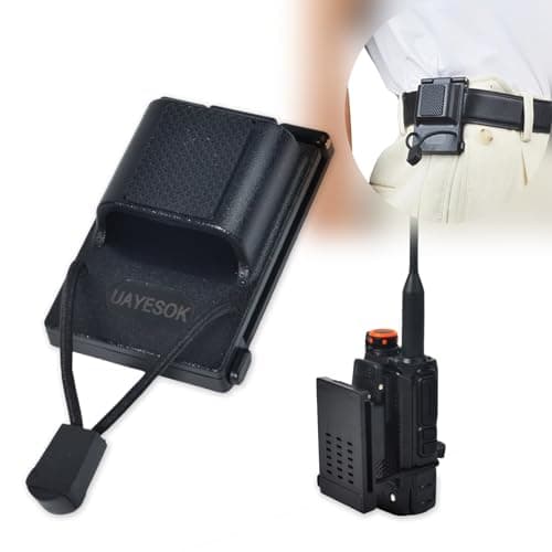 Image of UAYESOK Radio Holder Belt Clip Universal Walkie Talkie Holster for Duty Belt Tactical Handheld Radio Pouch Case for Kenwood Motorola Baofeng Quansheng Icom Radio Accessories (Clip & Belt)