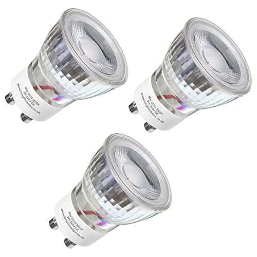 Image of Long Life Lamp Company 3 x 3w LED Small Mini GU10 35mm Light Bulb Warm White 3000k Glass Reflector 240v