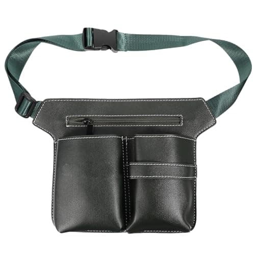 Image of CATIEBYE Professional Hairdresser Waist Bag Lightweight Multi-functional Leather Scissors Pouch with Waist Belt for Barber Shop and Business Trip Use