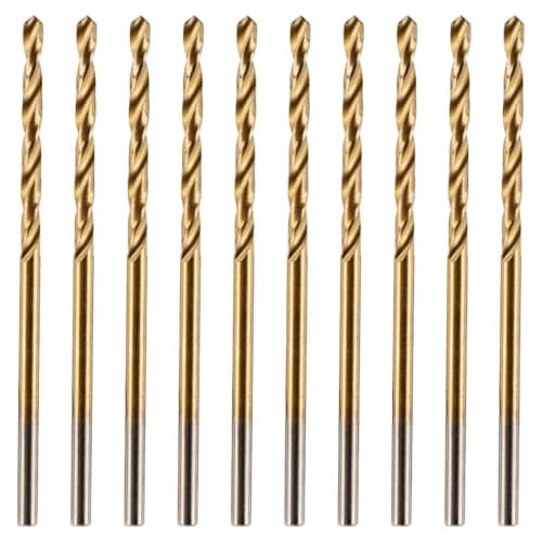 Image of Box of 10 x 1.5mm HSS M2 Fully Ground Jobber Drill Bit Tin Titanium Nitride Coated DIN338 Standard (1.5mm x 40mm)