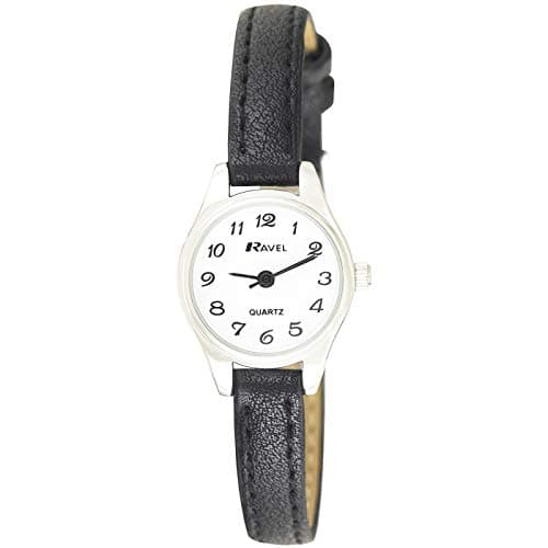 Image of Ravel - Women's Petite Cocktail Watch - Black/Silver Tone