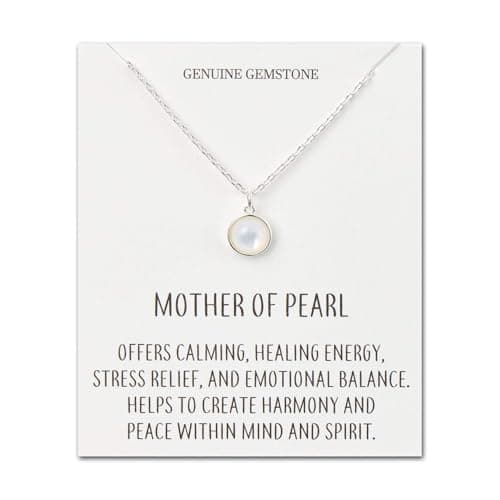 Image of Philip Jones Mother of Pearl Necklace with Quote Card