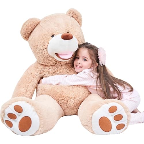 Image of IKASA Giant Teddy Bear Plush Toy Stuffed Animals (Brown, 39 inches)