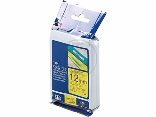 Image of Brother TZe-631 Labelling Tape Cassette, 12 mm (W) x 8 m (L), Laminated, Brother Genuine Supplies - Black on Yellow