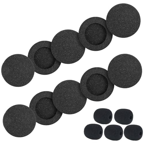 Image of Replacement Ear Pads for Jabra Headset Foam Ear Cushions Compatible with Jabra Biz 1500 1900 2300 2400 GN2000 GN2100 GN2025 GN9120 GN9125 PRO 920 935 9450 9460 9465 Headsets (10 Pack)