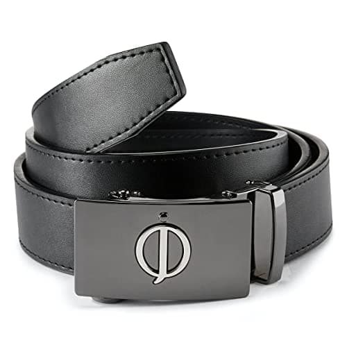 Image of Oscar Jacobson Mens Leather Golf Belt - Black - One Size