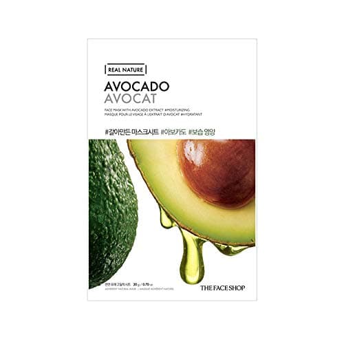 Image of The Face Shop - Real Nature - Face Mask Sheet Avocado - moisturizing and nourishing - All Skin Type (1 pack - 20 g)