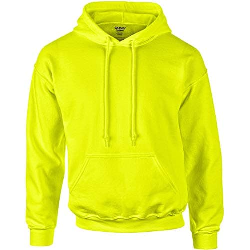 Image of Gildan Heavyweight DryBlend Adult Unisex Hooded Sweatshirt Top / Hoodie (13 Colours) (2XL) (New Safety Green)