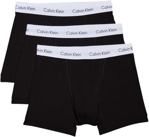 Image of Calvin Klein Men’s 3 Pack Trunks, Black (Black), M