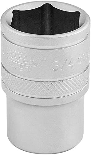 Image of Draper 16631 1/2-Inch Square Drive Micro Satin Chrome Imperial Socket, 3/4-Inch Size