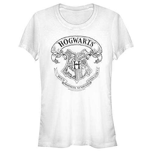 Image of Harry Potter Women's Hogwarts Crest T-Shirt, White, XL