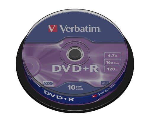 Image of Verbatim® DVD+R Spindle Rewritable 4.7GB 16 x (10 Pack) You will receive 1 pack of 10