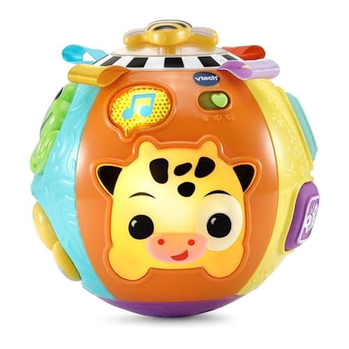 Image of Vtech - Lumi Animal Ball, Sensory Ball, Interactive and Musical, Cow Toy with Light Effects, Motor Skills and Awakening Game, Gift for Babies from 6 Months - Content in French