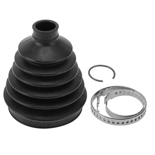 Image of A ABSOPRO CV Joint Boot Kit No.1K0498203 W/Clamps Constant Velocity Joint Boot for Volkswagen Beetle 98-16 for Volkswagen Jetta 02-17 Rubber Strong Durable