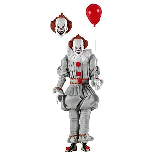 Image of NECA IT 8” Clothed 2017 Pennywise Figure, Multi-colored, One Size, 45473